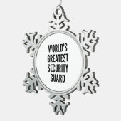 Weltbeste Sicherheitsbehörde Schneeflocken Zinn-Ornament (Rechts)