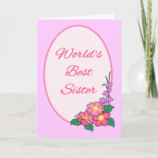 Weltbeste SIster Feiertagskarte (Vorderseite)