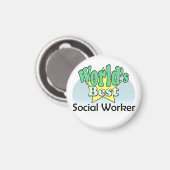 Weltbeste Sozialarbeiter Magnet (Vorderseite/Rückseite)