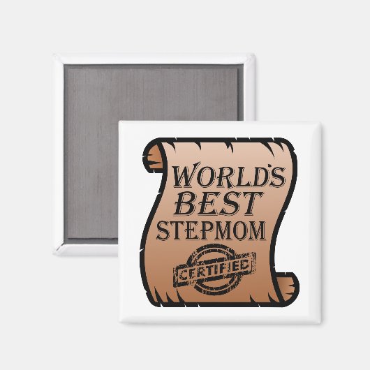 Weltbeste Stepmutterzertifizierung - Funny Magnet (Vorderseite/Rückseite)