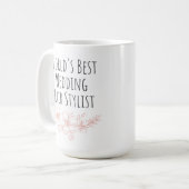 Weltbeste Stylist für Hochzeitsgäste - Danke, Gesc Kaffeetasse (Vorderseite Links)