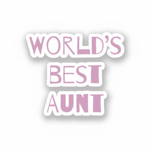 Weltbeste Tante Aufkleber (Vorderseite)