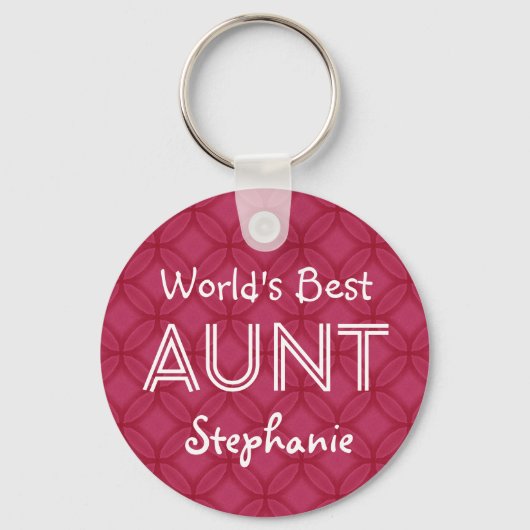 Weltbeste Tante Custom Red Gift Item 09 Schlüsselanhänger (Vorderseite)