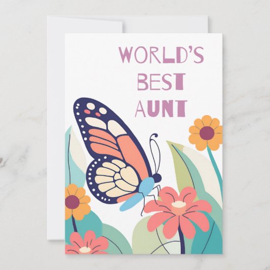 Weltbeste Tante Feiertagskarte (Vorderseite)
