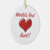 Weltbeste Tante Keramik Ornament (Rechts)