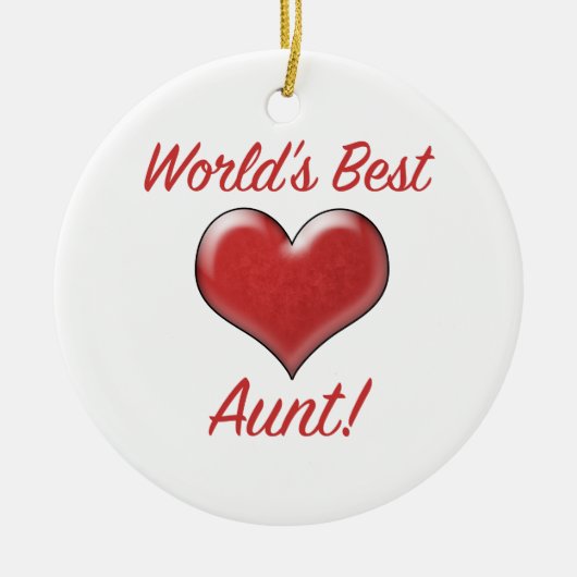 Weltbeste Tante Keramik Ornament (Vorne)
