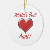 Weltbeste Tante Keramik Ornament (Links)