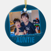 Weltbeste Tante | Moderne Foto Keramik Ornament (Vorne)