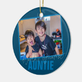 Weltbeste Tante | Moderne Foto Keramik Ornament (Links)