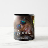 Weltbeste Tante, Tante Definition Foto Zweifarbige Tasse (Mittel)
