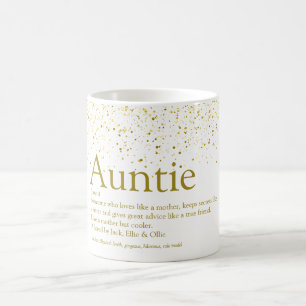 Weltbeste Tante, Tante Definition Gold Glitzer Kaffeetasse