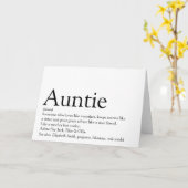 Weltbeste Tante, Tante Definition Karte (Gelbe Blume)