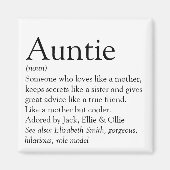 Weltbeste Tante, Tante Definition Magnet (Vorne)