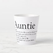 Weltbeste Tante, Tante Definition Milchtasse (Vorderseite)