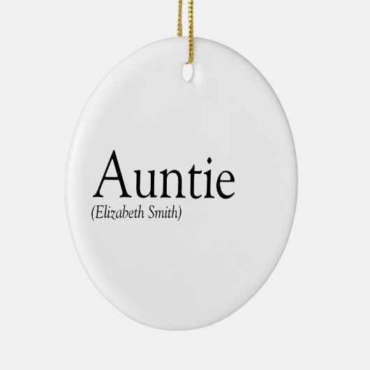 Weltbeste Tante, Tante, Definition von Tia Keramik Ornament (Rechts)