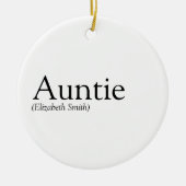 Weltbeste Tante, Tante, Definition von Tia Keramik Ornament (Vorne)