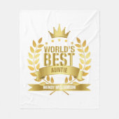 Weltbeste Tante, Tante Gold Spaß Fleecedecke (Vorderseite)
