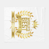 Weltbeste Tante, Tante Gold Spaß Fleecedecke (Vorderseite (Horizontal))