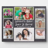 Weltbeste Tante und 8-Foto-Chalkboard Fotoplatte (Vorderseite)