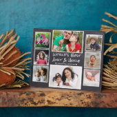 Weltbeste Tante und 8-Foto-Chalkboard Fotoplatte (Seite)