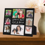 Weltbeste Tante und Onkel 8 Foto Collage Black Fotoplatte<br><div class="desc">8 Foto Collage Plakette für die weltbeste Tante und Onkel. Ein personalisiertes Geschenk für die besonderen Menschen in Ihrem Leben.</div>