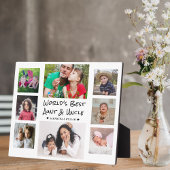 Weltbeste Tante und Onkel 8 Foto Collage White Fotoplatte