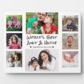 Weltbeste Tante und Onkel 8 Foto Collage White Fotoplatte (Vorderseite)