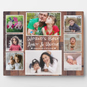 Weltbeste Tante und Onkel 8 Foto Rustikales Holz Fotoplatte (Vorderseite)