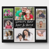 Weltbeste Tante und Onkel 8 FotoCollage Fotoplatte (Vorderseite)