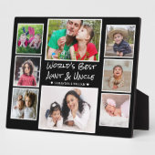 Weltbeste Tante und Onkel 8 FotoCollage Fotoplatte (Seite)