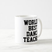 Weltbeste Tanzlehrer-Tasse Kaffeetasse (VorderseiteRechts)
