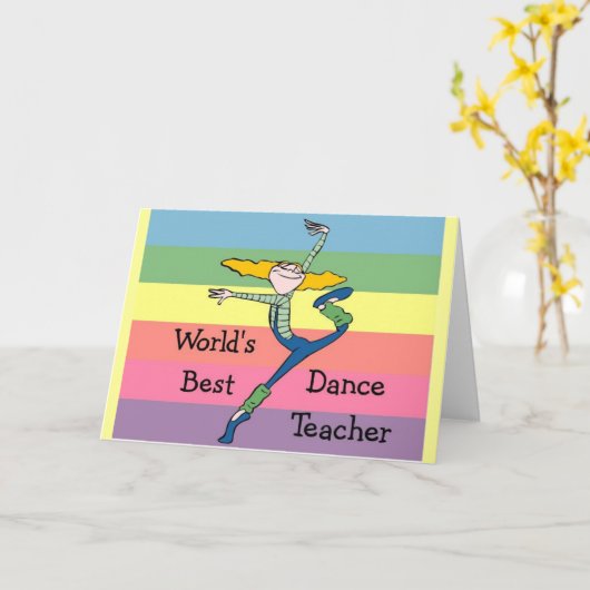 Weltbeste Tanzlehrerin Merchandise Karte (Gelbe Blume)