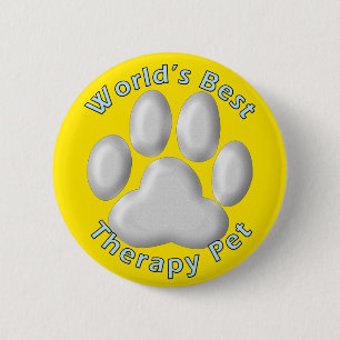 Weltbeste Therapie-Haustier Button
