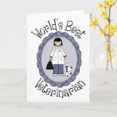 Weltbeste Tierärztin - Frauen Karte (Gelbe Blume)