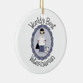 Weltbeste Tierärztin - Frauen Keramikornament (Rechts)