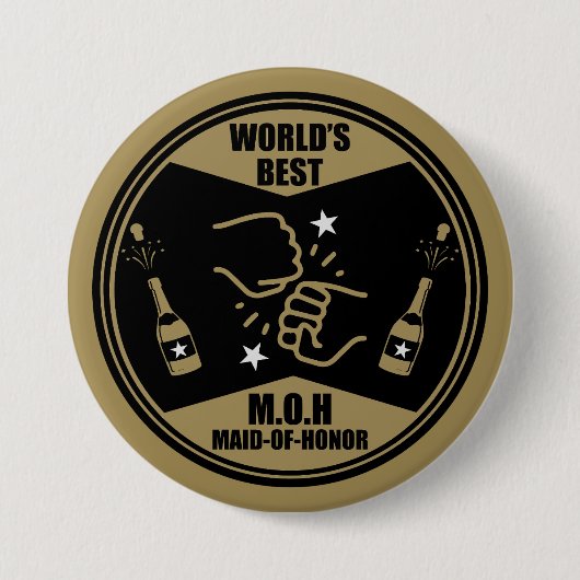 Weltbeste Trauzeugin Button (Vorderseite)