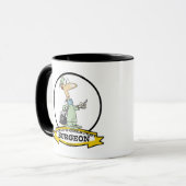 WELTBESTE ÜBERSICHT MÄNNER CARTOON TASSE (Vorderseite Links)