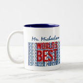 Weltbeste Uni-Professorin aller Zeiten Zweifarbige Tasse (Links)