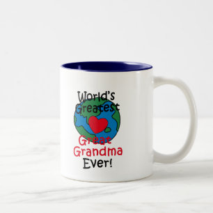 Weltbeste Urgroßmutter Herz Zweifarbige Tasse