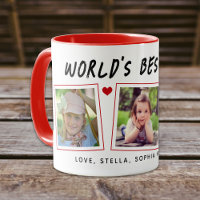 Weltbeste Vater 3 Kinder Fotos Tasse