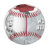 Weltbeste Vater-Bezeichnung 2 FotoCollage Baseball (Vorderseite)
