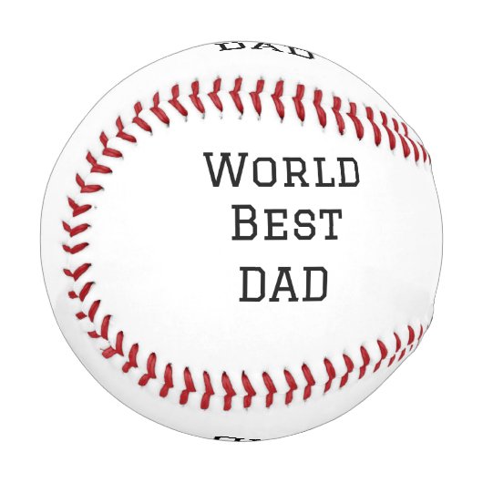 Weltbeste VATER FATHER fügen Texttext für Namenssp Baseball (Vorderseite Links)