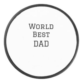 Weltbeste VATER FATHER fügen Texttext für Namenssp Eishockey Puck
