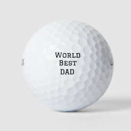 Weltbeste VATER FATHER fügen Texttext für Namenssp Golfball