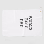 Weltbeste VATER FATHER fügen Texttext für Namenssp Golfhandtuch (Horizontal)