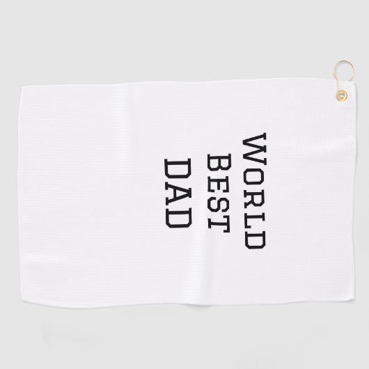 Weltbeste VATER FATHER fügen Texttext für Namenssp Golfhandtuch (Horizontal)