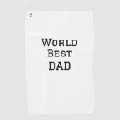 Weltbeste VATER FATHER fügen Texttext für Namenssp Golfhandtuch (Vorderseite)