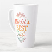 Weltbeste Vater große Latte-Tasse (17 oz) Milchtasse (Linke Ecke)