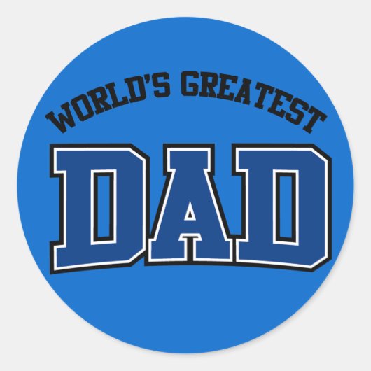 Weltbeste Vater Sticker Blau (Vorderseite)