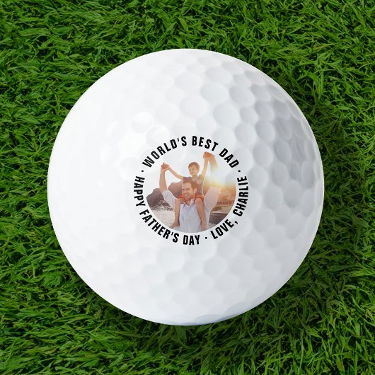 Weltbeste Vater-Vatertag-Foto-Balls Golfball